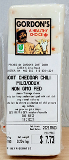 Goat Cheese - Cheddar Mild - Chili (Gordon's)
